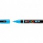 Marcatore a tempera Uni Posca con punta a pennello semi-flessibile 1-4 mm azzurro - M PC5BR AZ