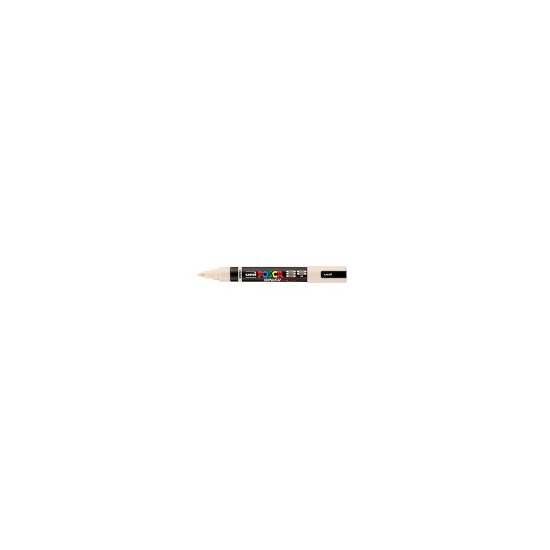 Marcatore a tempera Uni Posca con punta a pennello semi-flessibile 1-4 mm beige M PC5BR BG