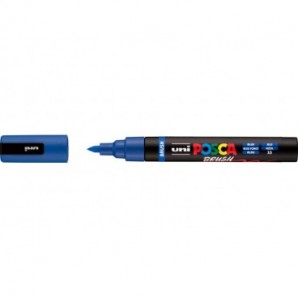 Marcatore a tempera Uni Posca con punta a pennello semi-flessibile 1-4 mm blu M PC5BR B