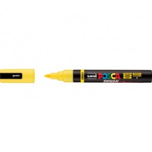 Marcatore a tempera Uni Posca con punta a pennello semi-flessibile 1-4 mm giallo M PC5BR G