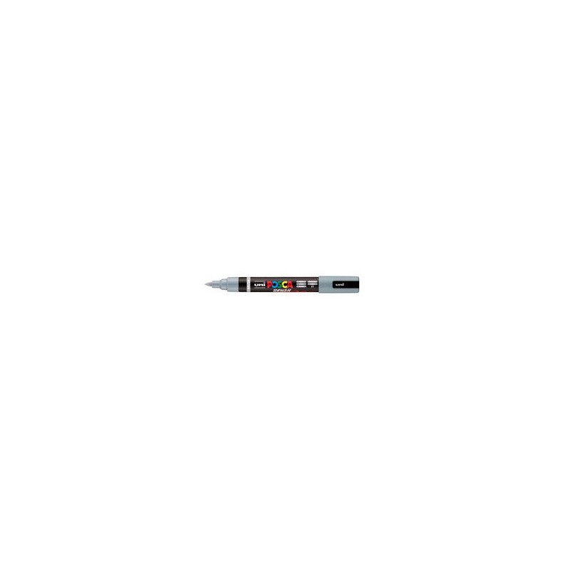 Marcatore a tempera Uni Posca con punta a pennello semi-flessibile 1-4 mm grigio M PC5BR GR