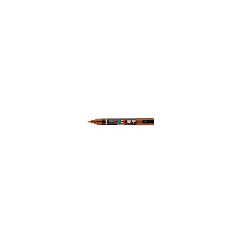 Marcatore a tempera Uni Posca con punta a pennello semi-flessibile 1-4 mm marrone - M PC5BR M