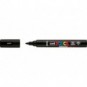 Marcatore a tempera Uni Posca con punta a pennello semi-flessibile 1-4 mm nero M PC5BR N