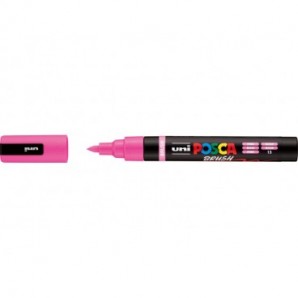 Marcatore a tempera Uni Posca con punta a pennello semi-flessibile 1-4 mm rosa M PC5BR RA