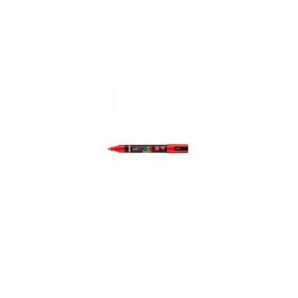 Marcatore a tempera Uni Posca con punta a pennello semi-flessibile 1-4 mm rosso M PC5BR R