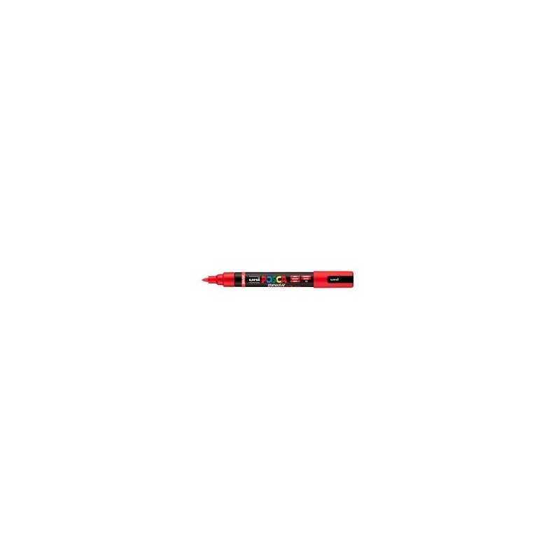 Marcatore a tempera Uni Posca con punta a pennello semi-flessibile 1-4 mm rosso M PC5BR R