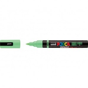 Marcatore a tempera Uni Posca con punta a pennello semi-flessibile 1-4 mm verde chiaro - M PC5BR VC