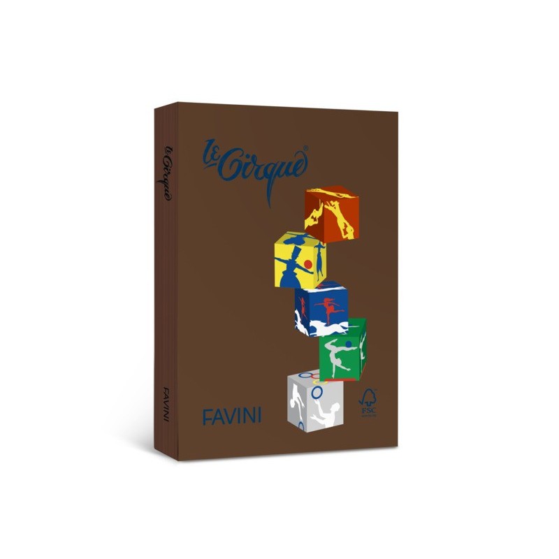Carta colorata Favini Le Cirque A4 80 g/m² marrone tartufo 301 risma da 500 fogli - A71N534