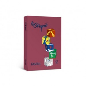 Carta colorata Favini Le Cirque A4 80 g/m² rosso melograno 302 risma da 500 fogli - A71C534