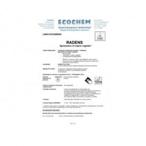 Sgrassatore di origine vegetale Ecochem Radens Ecolabel 750 ml EL06RADM750B244