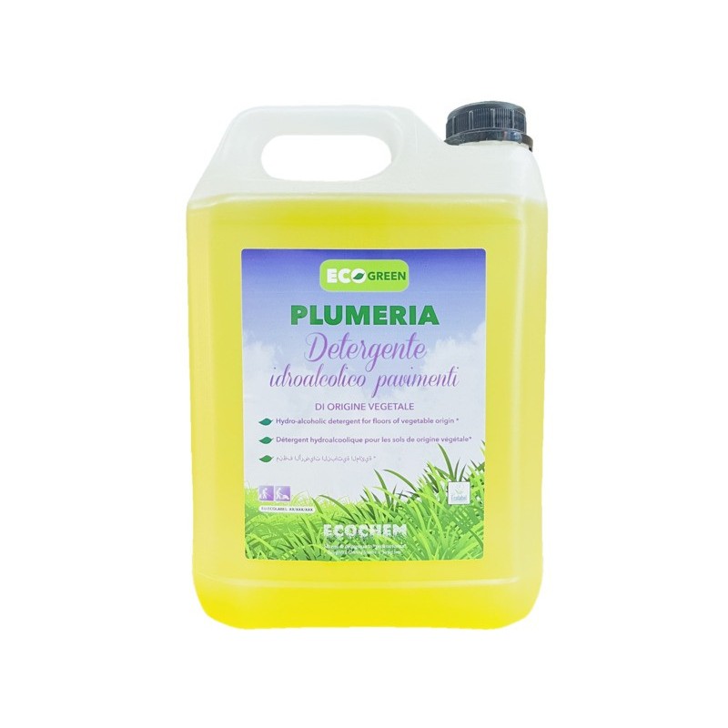 Detergente idroalcolico pavimenti di origine vegetale Ecochem Plumeria Ecolabel 5 L - EL01PLUL005B231