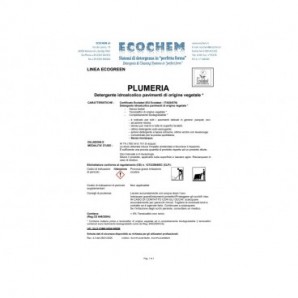 Detergente idroalcolico pavimenti di origine vegetale Ecochem Plumeria Ecolabel 5 L - EL01PLUL005B231
