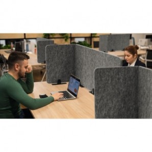 Pannello divisorio da scrivania Durable EFFECT 160 carbone 3135-58