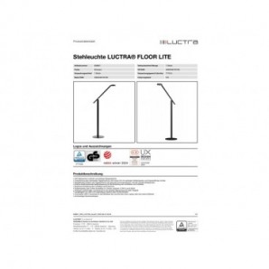 Lampada da terra Luctra® FLOOR LITE nero 9288-01