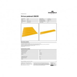 Strisce pedonali 200/05 Durable giallo - conf. 5 pz - 1810-04