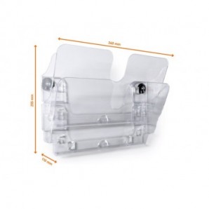 Espositore da parete Durable FLEXIPLUS 2 A4 orizzontale magnetico trasparente - 1709022400