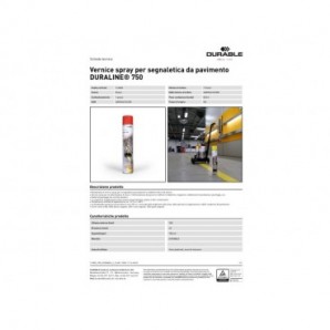 Vernice spray per segnaletica da pavimento Durable DURALINE® 750 rosso 1140-03