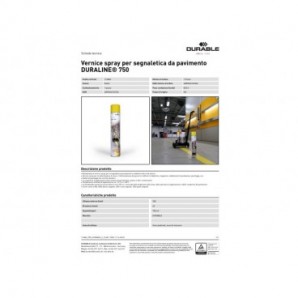 Vernice spray per segnaletica da pavimento Durable DURALINE® 750 giallo 1140-04