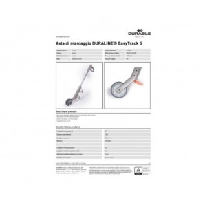 Asta di marcaggio Durable DURALINE® EasyTrack S grigio 1142-10