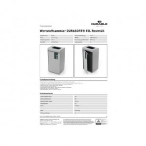 Sistema di raccolta rifiuti Durable DURASORT® 55 L indifferenziata grigio antracite - 3213-57