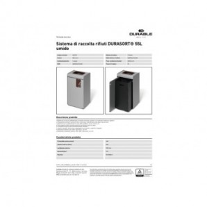 Sistema di raccolta rifiuti Durable DURASORT® 55 L umido marrone 3215-11