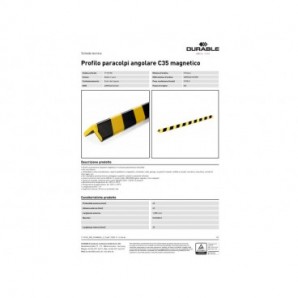 Profilo paracolpi angolare C35 magnetico Durable 1112-130