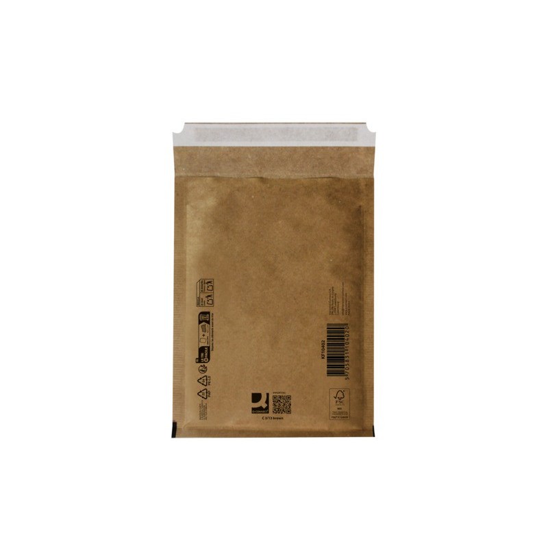 Buste imbottite per spedizioni Q-Connect avana 3/C - conf. 10 pz - 150x215 mm KF10422