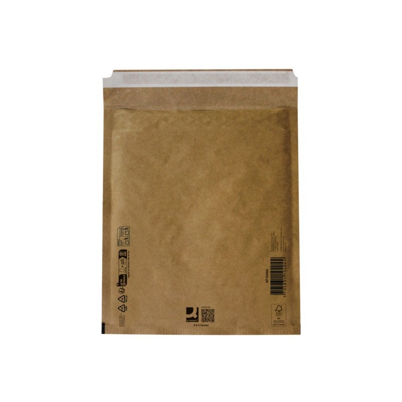 Buste imbottite per spedizioni Q-Connect avana 5/E - conf. 10 pz - 220x265 mm KF10424