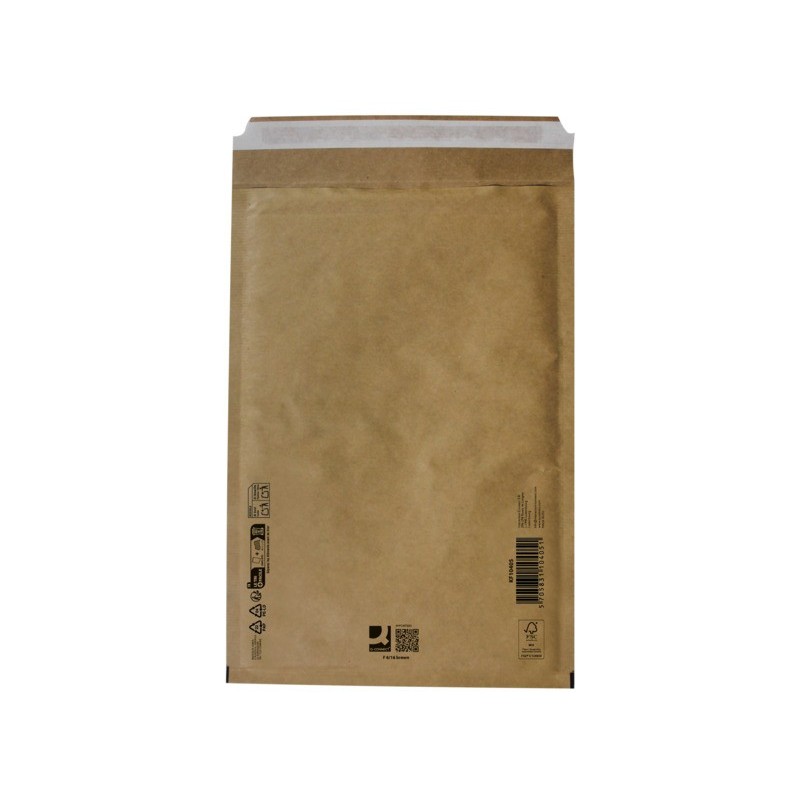 Buste imbottite per spedizioni Q-Connect avana 6/F - conf. 10 pz - 220x340 mm KF10425