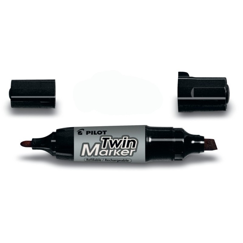 Marcatore permanente doppia punta Pilot Jumbo ideale per CD/DVD punta 4 - 4,8-7 mm nero - 040085