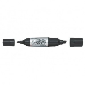 Marcatore permanente doppia punta Pilot Jumbo ideale per CD/DVD punta 4 - 4,8-7 mm nero - 040085