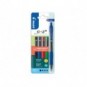 Set2Go 4 penne roller gel a scatto G-2+ nero, blu, rosso, verde 001424