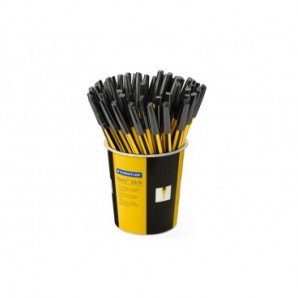 Penna a sfera Staedtler Noris Stick punta M 1 mm nero - in barattolo da 50 pezzi - 434 09 KP5