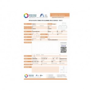 Rotoli termici per aree di servizio Rotolificio Pugliese BPA FREE 57 mm Ø100 mm f. 12 mm 80 g/m² - conf. 3 pz