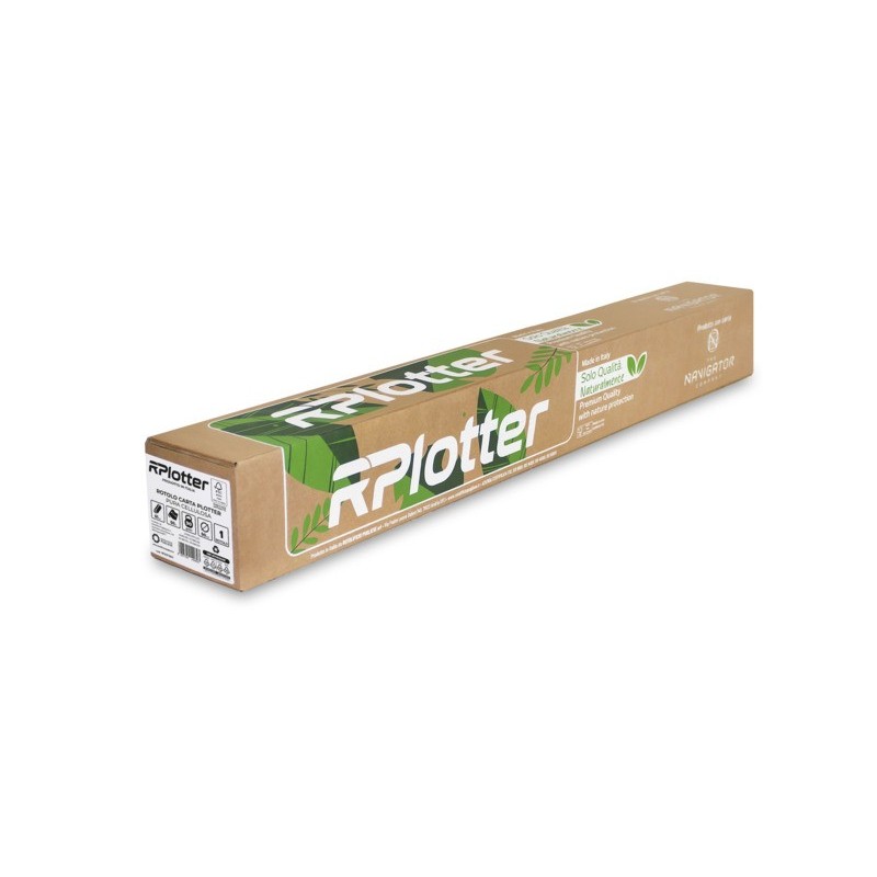 Rotolo plotter RPlotter in carta Navigator 61 mm x 50 m - foro 50 mm - 90 g/m² - RP61P19NV