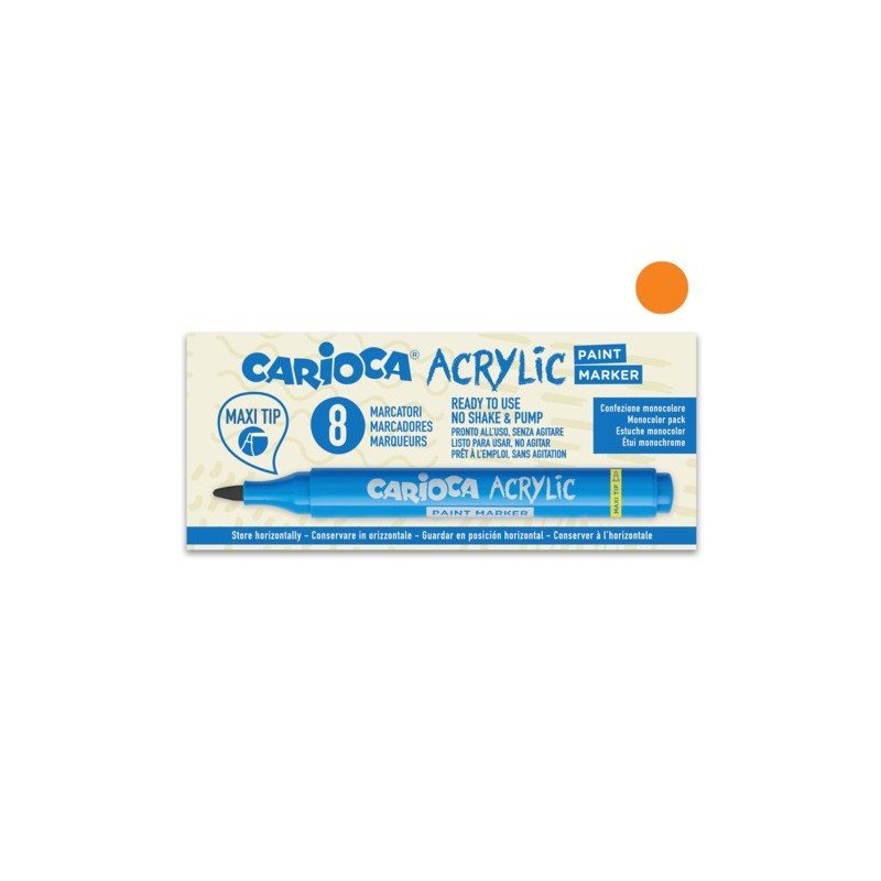 Marcatore acrilico Carioca punta Maxi arancio 45296/08