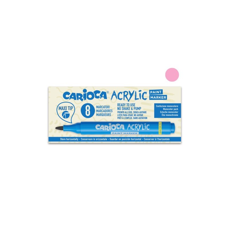 Marcatore acrilico Carioca punta Maxi rosa 45296/12