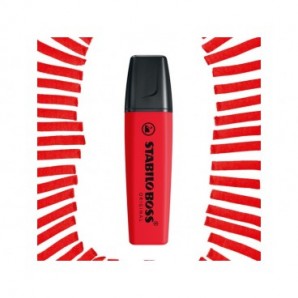 Evidenziatore Stabilo Boss Original 2-5 mm rosso rosso - 70/48