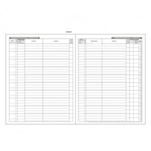 Registro protocollo corrispondenza ricevuta/spedita O.C.L. 56 ff - 23x29,7 cm - conf. da 2 blocchi - 0172N