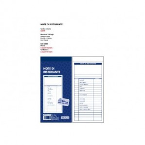 Blocco note ristorante O.C.L. 100 fogli a 3 colonne -10,2x21,6 cm - conf. 2 blocchi - 0207N