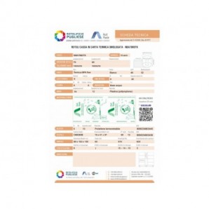 Rotoli termici registratore di cassa Rotolificio Pugliese BPA FREE 80 mm x 60 m 48 g/m² f. 12 mm conf. 10 pz -