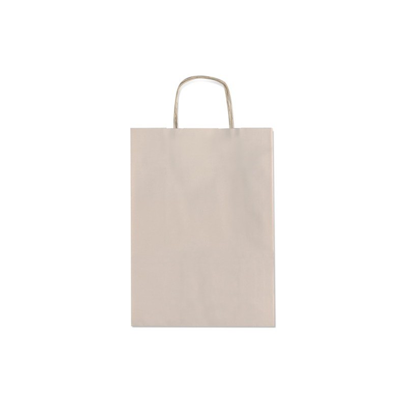 Borsa shopper Rex-Sadoch Allegra tinta unita Fashion su kraft bianco - tortora 26x12x36 cm - conf. 25 pz - SDF26-724