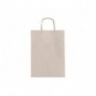 Borsa shopper Rex-Sadoch Allegra tinta unita Fashion su kraft bianco - tortora 26x12x36 cm - conf. 25 pz - SDF26-724