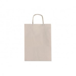 Borsa shopper Rex-Sadoch Allegra tinta unita Fashion su kraft bianco - tortora 36x12x41 cm - conf. 25 - SDF36-724