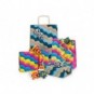 Espositore 100 fogli carta regalo raso + 50 stelle + 30 rocchetti Bri Rex fantasia glamour - RASOCOORD33G