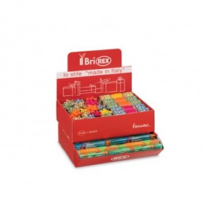 Espositore 100 fogli carta regalo raso + 50 stelle + 30 rocchetti Bri Rex fantasia cactus - RASOCOORD35G