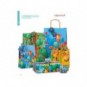 Espositore 100 fogli carta regalo raso + 50 stelle + 30 rocchetti Bri Rex fantasia cactus - RASOCOORD35G