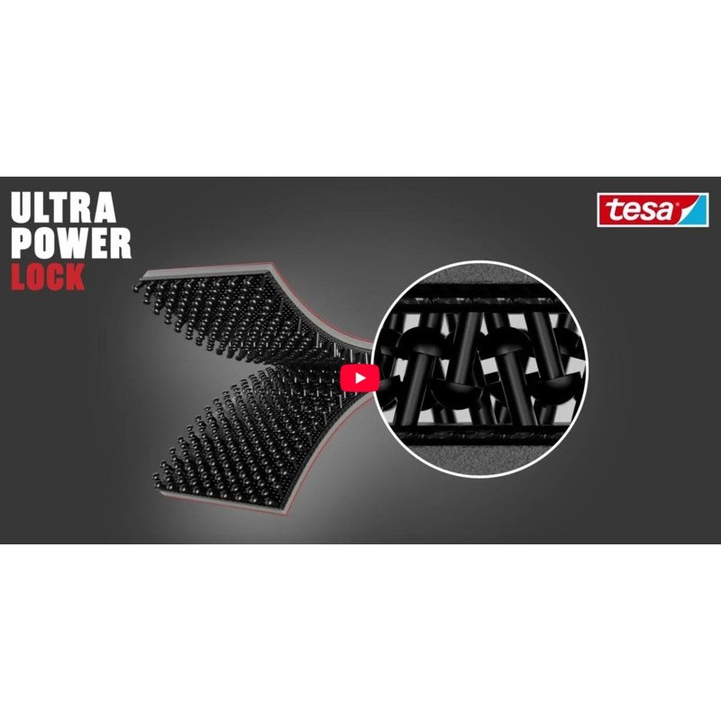 Strisce adesive Ultra Power Tesa nere in PP 5 cm x 25 mm - conf. 2 pz - 55234-00000-00
