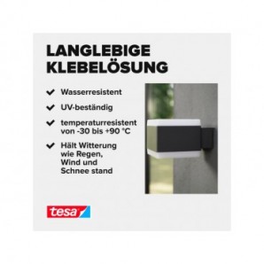 Strisce adesive Ultra Power Tesa nere in PP 5 cm x 25 mm - conf. 2 pz - 55234-00000-00