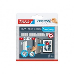 Strisce Powerstrips Click Tesa 6x2 cm - S - conf. 4 pz - 77720-00001-00